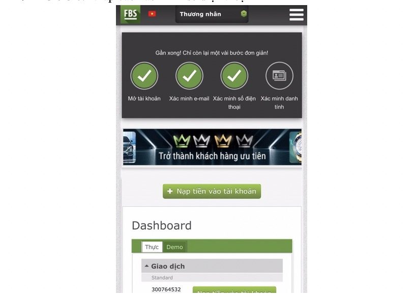 Hướng dẫn đăng ký tài khoản sàn FBS