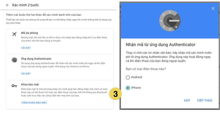 Cài đặt bảo mật 2 lớp Authy cho tài khoản Google