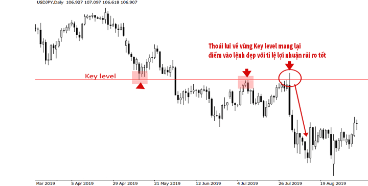 thoái lui không có tín hiệu price action