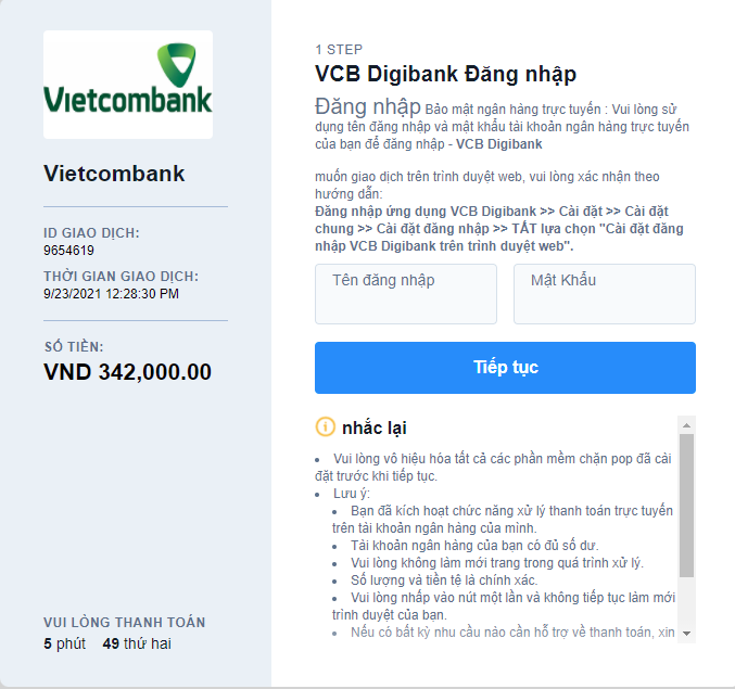 Hướng dẫn nạp tiền sàn Olymp Trade bằng Internet Banking