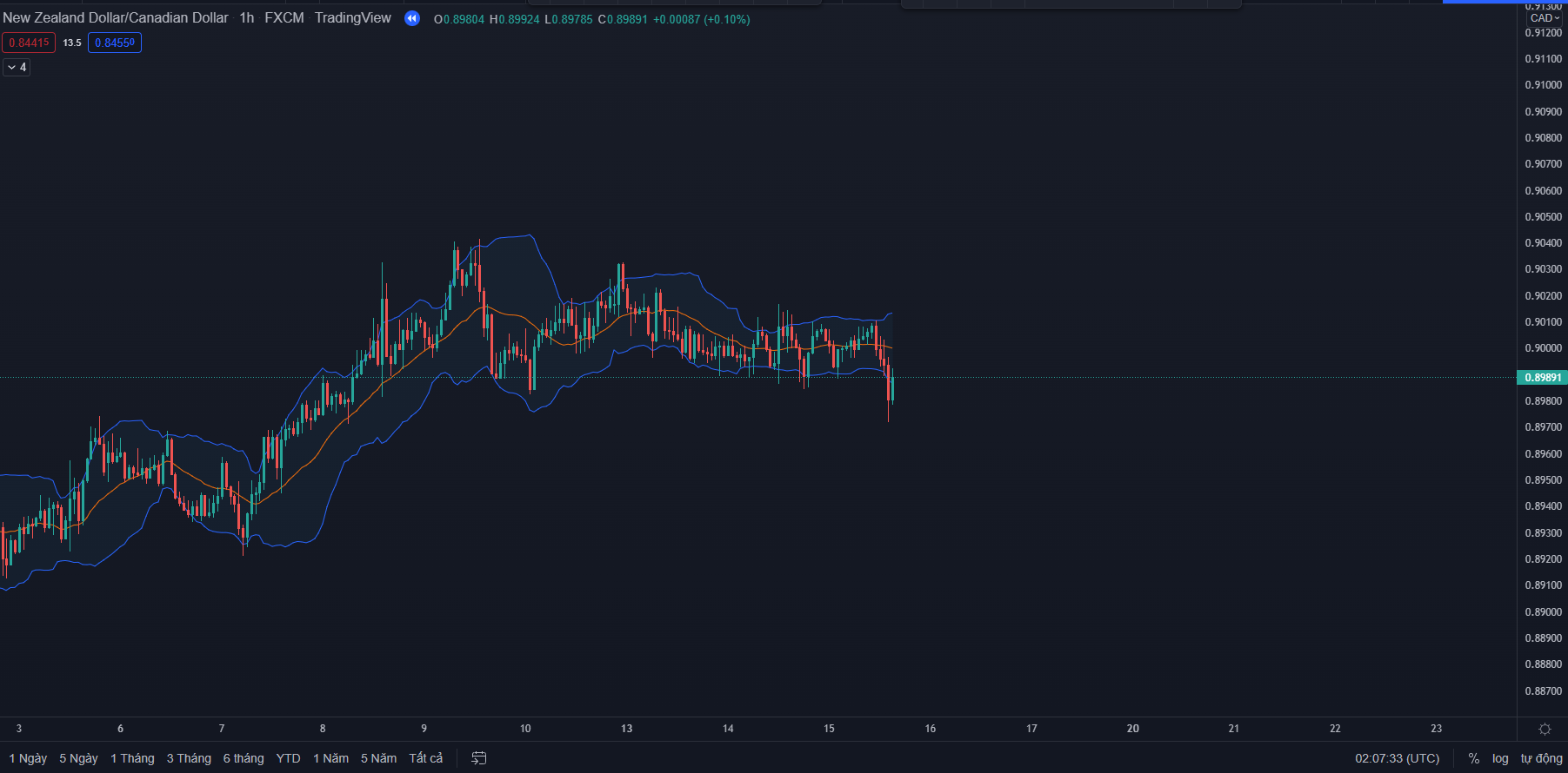 fibonacci & bollinger bands