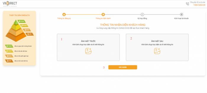 Bước 2 trong cách mở tài khoản chứng khoán VNDirect (VNDS)