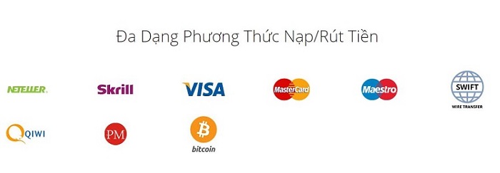 Các phương thức nạp rút đa dạng tại LiteForex