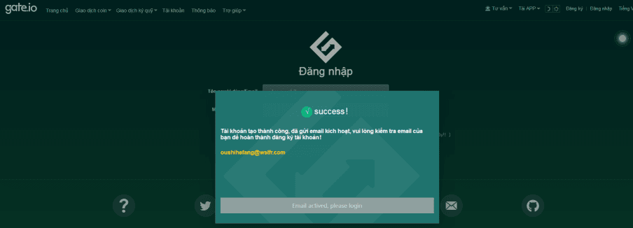 hướng dẫn đăng ký sàn gate.io - thành công