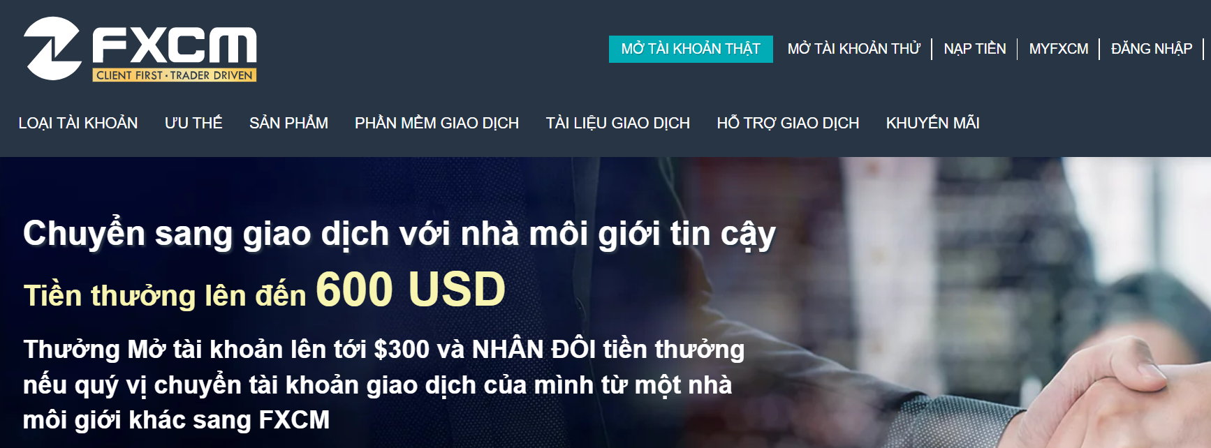 FXCM là một trong những sàn Forex bonus tiền thưởng hấp dẫn nhất thị trường (Nguồn: VnRebates)