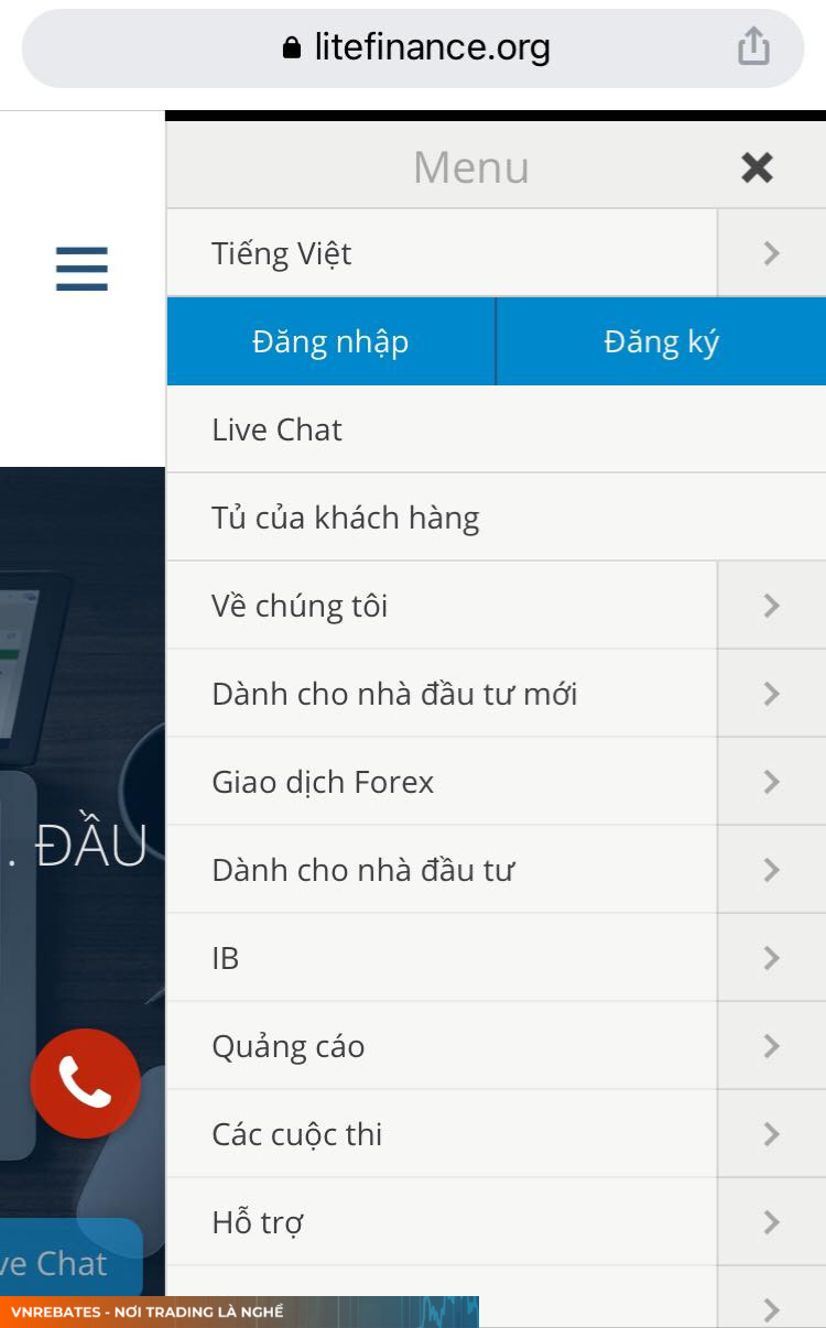 Cách mở tài khoản sàn LiteForex trên điện thoại Android và iOS