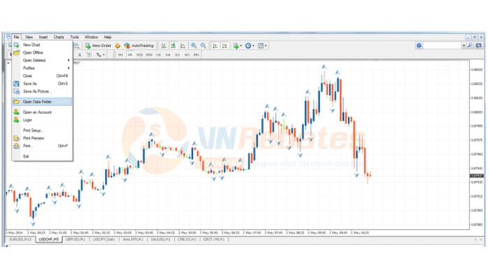 Cách cài indicator vào MT5 trên máy tính