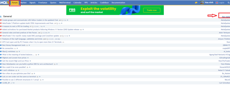 MQL5 Forum 