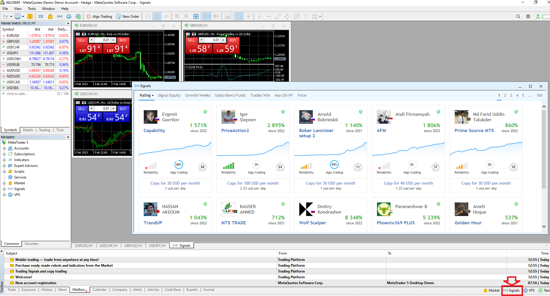 Copy trading trên mt4/mt5