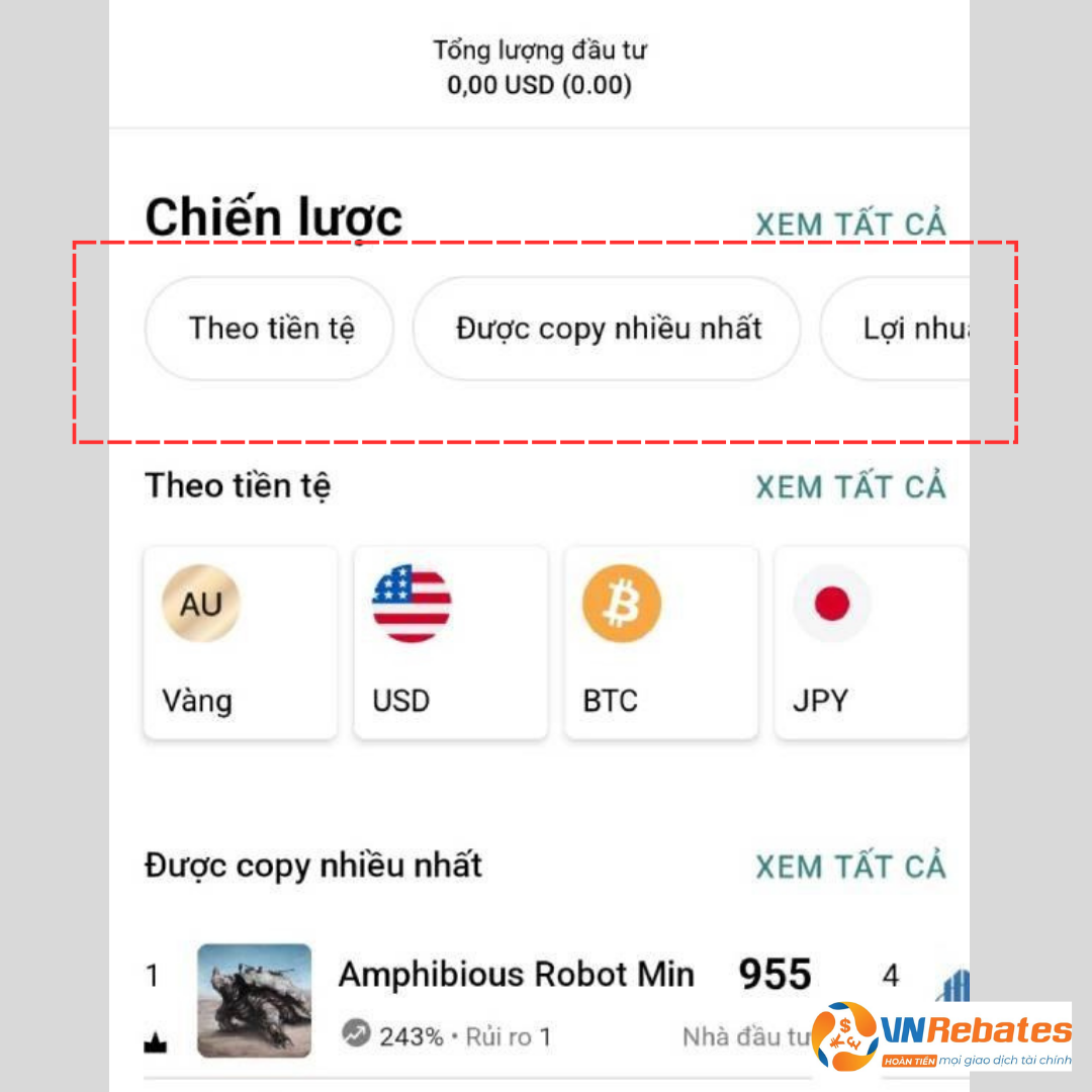 Tổng quan giao diện Copy Trade sàn Exness