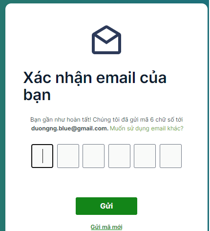 Xác nhận email của bạn