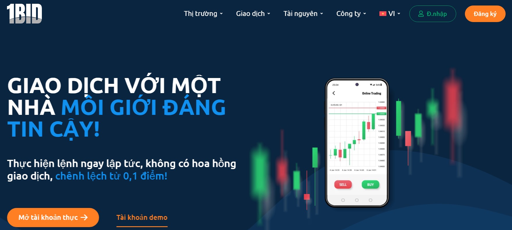 mở tài khoản onebid