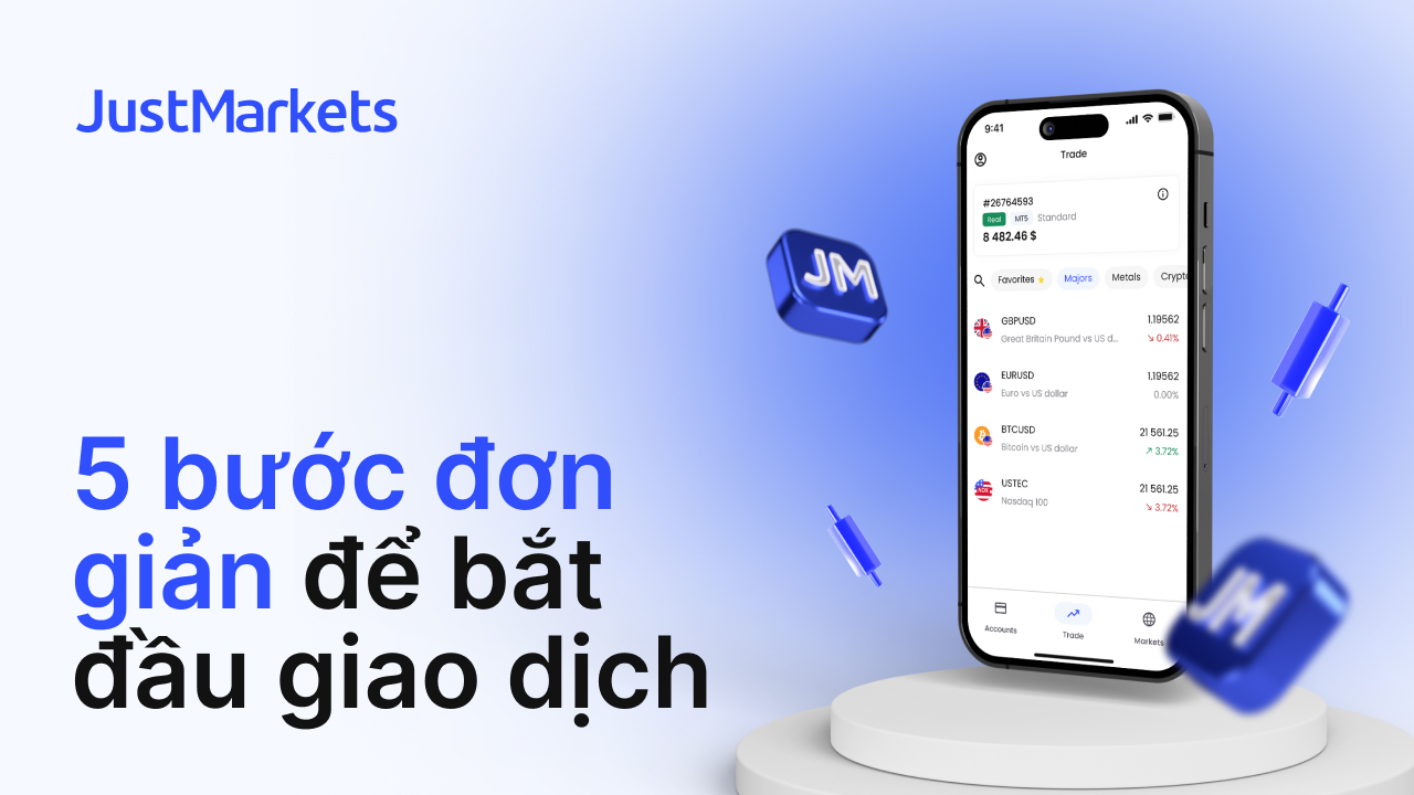 5 bước đơn giản để bắt đầu giao dịch với Just Markets