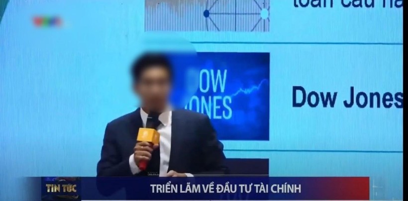 Trần Đình S trong một bản tin trên VTV